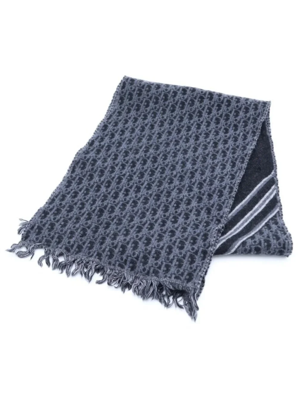 Dior Oblique Trotter Scarf Shawl Gray